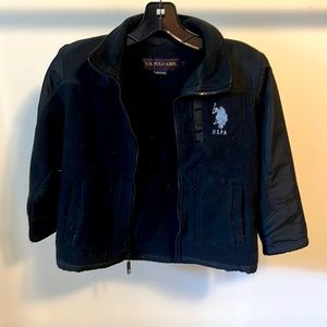 Black size 7 US Polo Association windbreaker/fleece